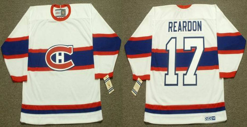 2019 Men Montreal Canadiens #17 Reardon White CCM NHL jerseys->montreal canadiens->NHL Jersey